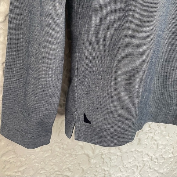 Untuckit Beaux Contrast Collar Long Sleeve Polo Medium - Picture 3 of 8